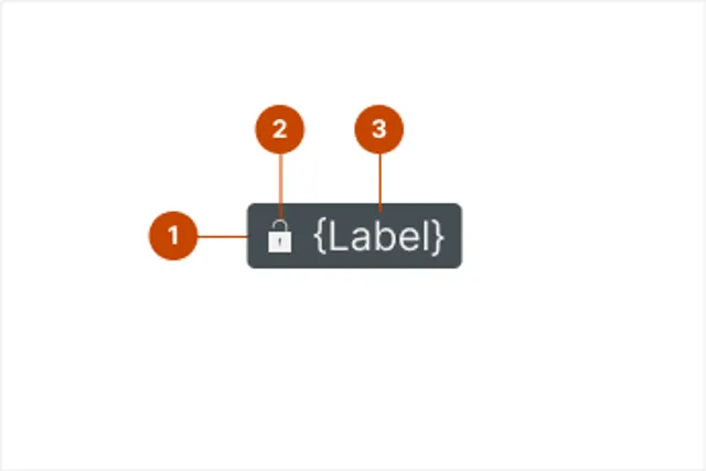 Numbered markers over a component's artwork